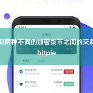 即两种不同的加密货币之间的交易bitpie
